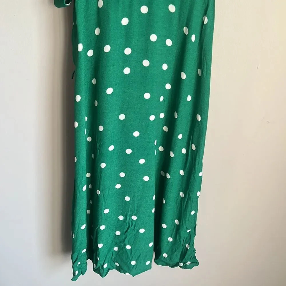 NEW & Other Stories Polka Dot Midi Wrap Dress - Picture 9 of 14